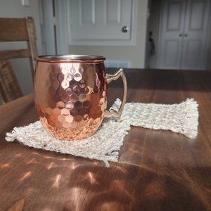 Boho Fringe Mug Rug Coasters (4) - Cozy